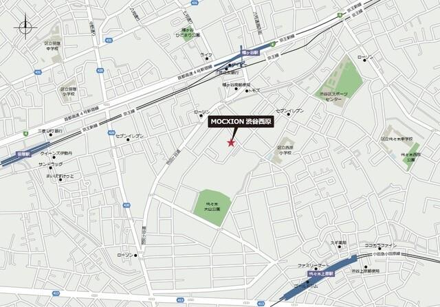 ＭＯＣＸＩＯＮ渋谷西原（102） 地形図・案内図