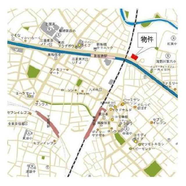 パークアクシス新板橋イースト（1003） 地形図・案内図