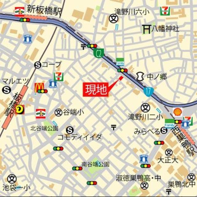 ルフォンプログレ滝野川（1207） 地形図・案内図
