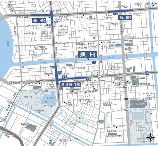 ルフォンプログレ清澄白河プレミア（906） 地形図・案内図