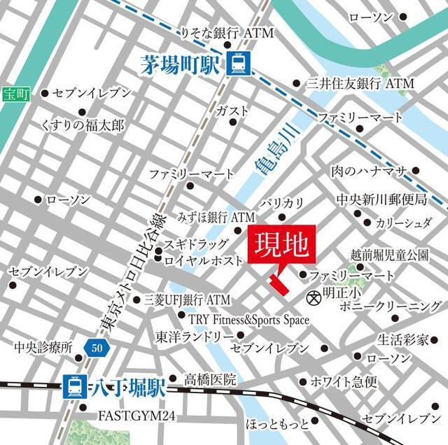 ザ・グランクラッセ日本橋イースト（102） 地形図・案内図
