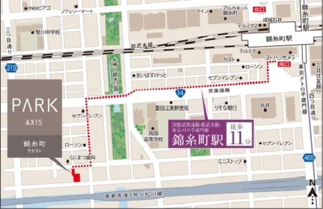 パークアクシス錦糸町ＷＥＳＴ（503） 地形図・案内図