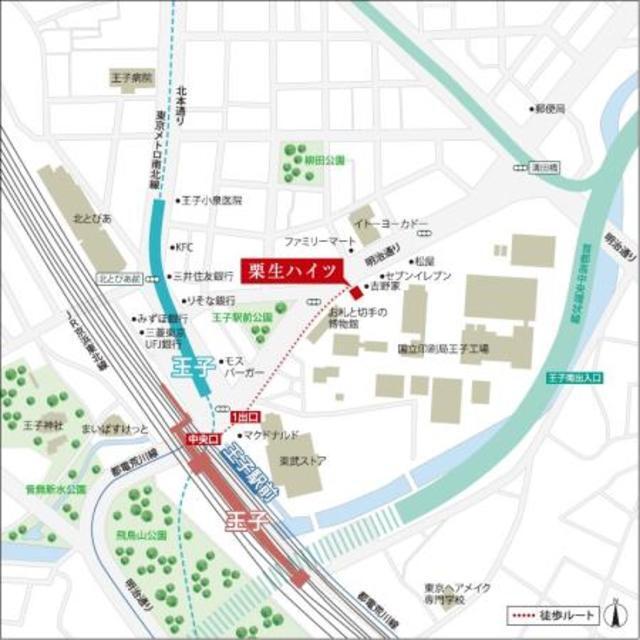 栗生ハイツ（604） 地形図・案内図
