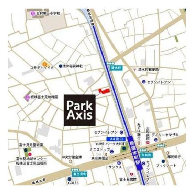 パークアクシス板橋本町（401） 地形図・案内図