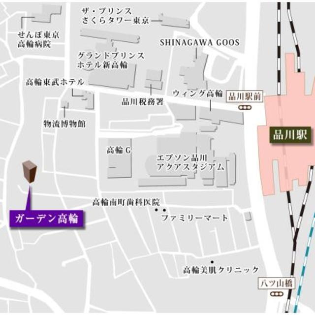 ガーデン高輪（203） 地形図・案内図
