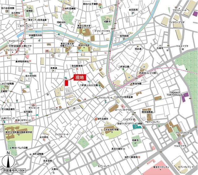 ジオエント中野弥生町（117） 地形図・案内図