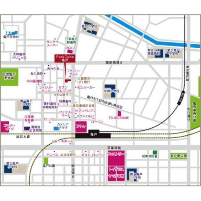 パークキューブ亀戸（1209） 地形図・案内図
