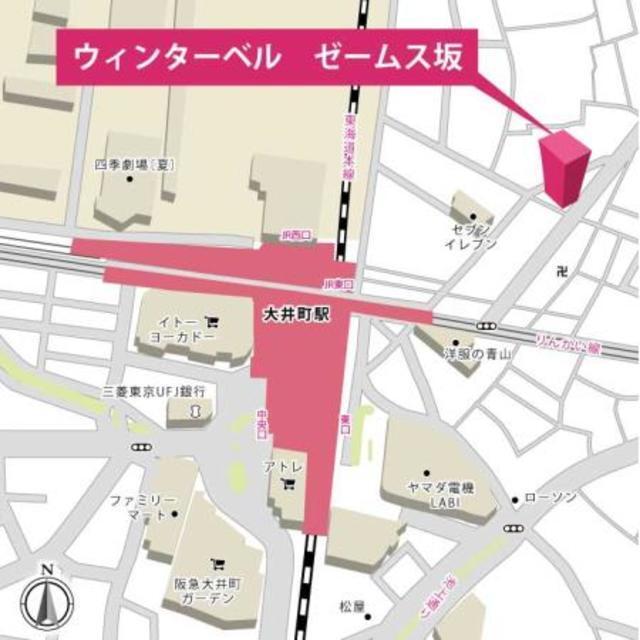 ウィンターベル　ゼームス坂（304） 地形図・案内図