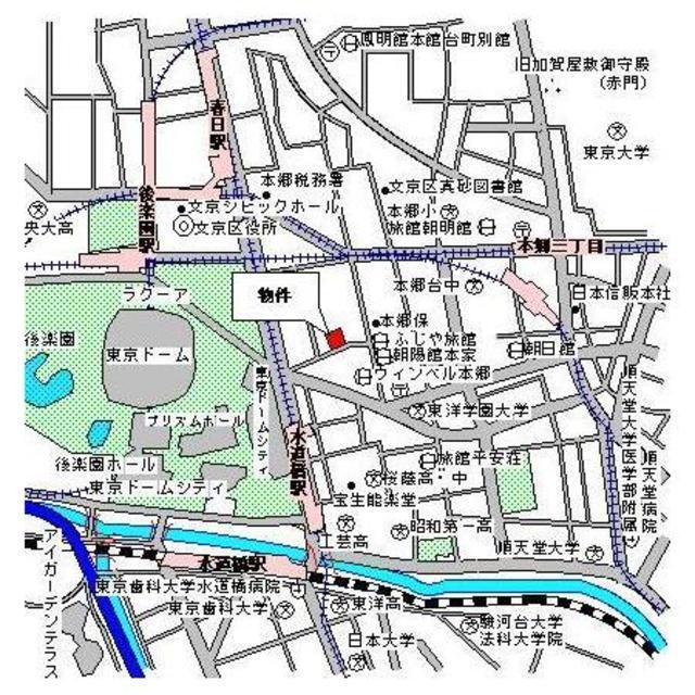 パークキューブ本郷（301） 地形図・案内図