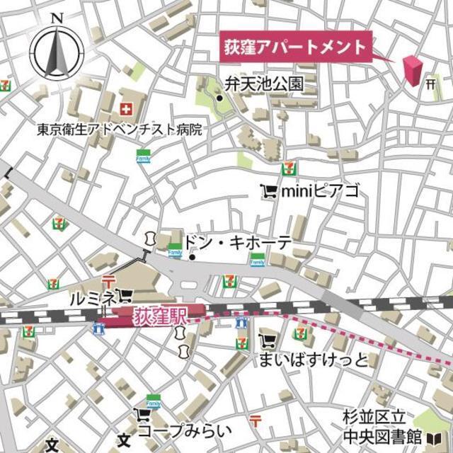 荻窪アパートメント（102） 地形図・案内図