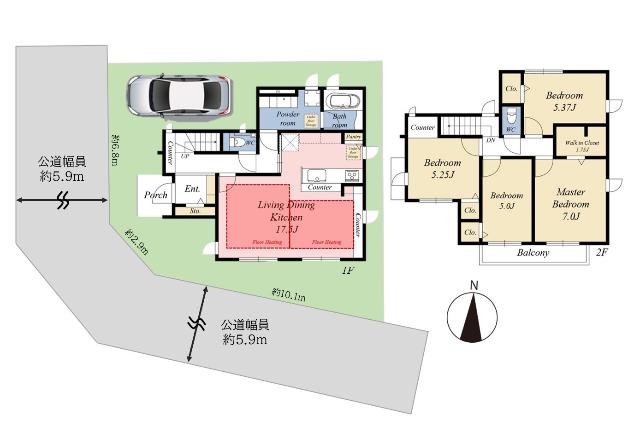 練馬区谷原五丁目戸建て 間取り図画像