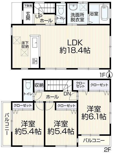 練馬区西大泉四丁目戸建て 間取り図画像