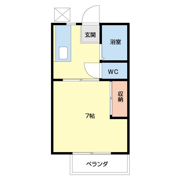 フラット興津B（201） 間取り図画像