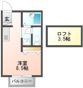 フローラ泉町B（102） 間取り図画像