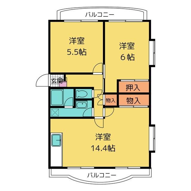 サニーコート（201） 間取り図画像