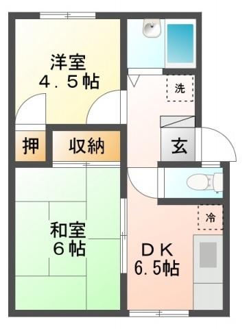エステートピアEBIOKA（102） 間取り図画像