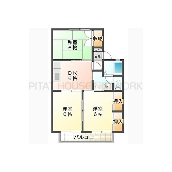 和室２部屋・洋室１部屋