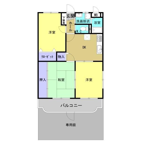 ラ・グリシンヌ（101） 間取り図画像