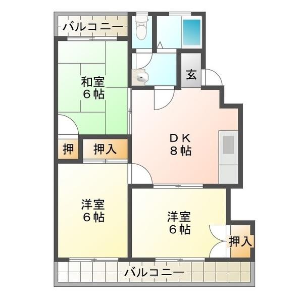 サンパレスセイワ（102） 間取り図画像