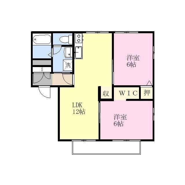 中根マンションB（202） 間取り図画像