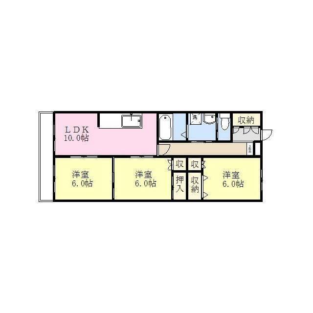 焼津市石津マンション 間取り図画像