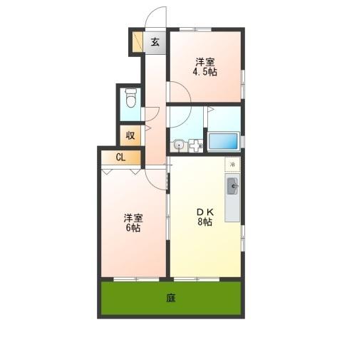 ブライトコートⅠ（102） 間取り図画像