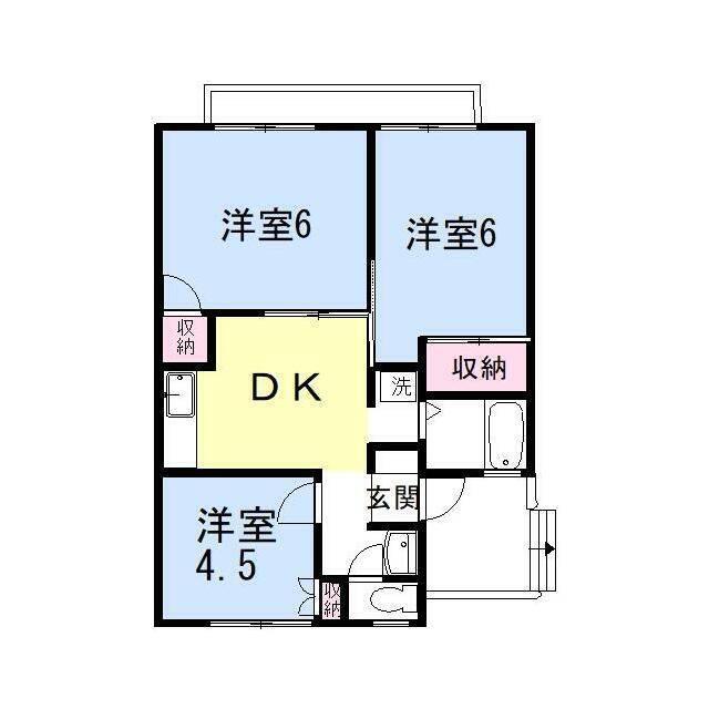 セジュール道原（101） 間取り図画像