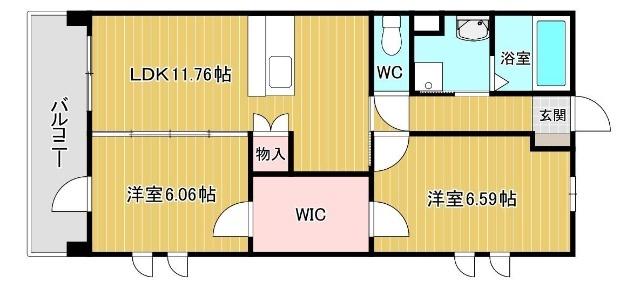 カトルパレ（603） 間取り図画像
