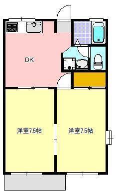 DUE　CASA（102） 間取り図画像