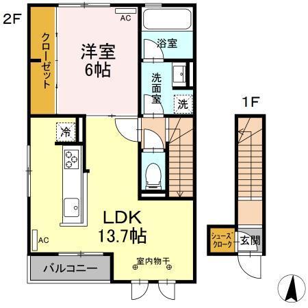 ルシエル（201） 間取り図画像