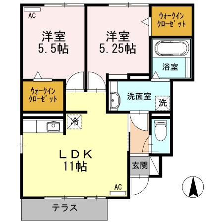 カサデコリーナ（103） 間取り図画像
