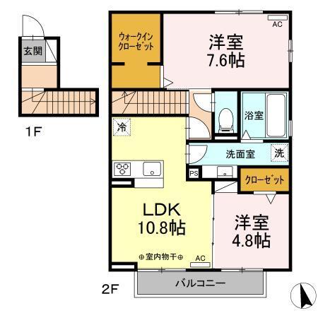 ウィット赤塚橋　A（201） 間取り図画像