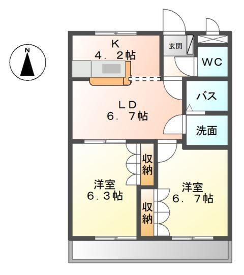フールドゥウェル 間取り図画像