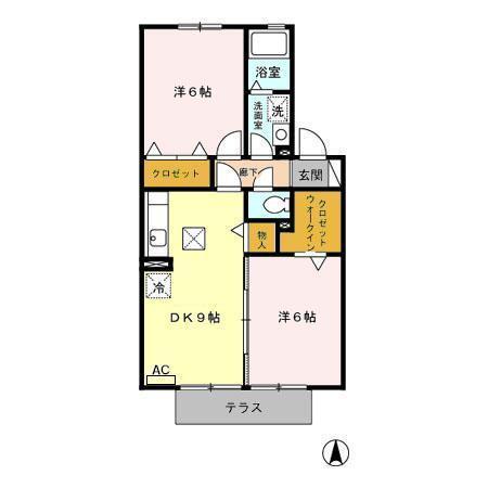 カーメル（102） 間取り図画像