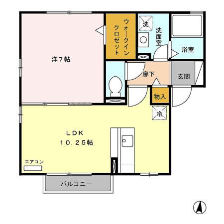 アジュール　Ａ（202） 間取り図画像