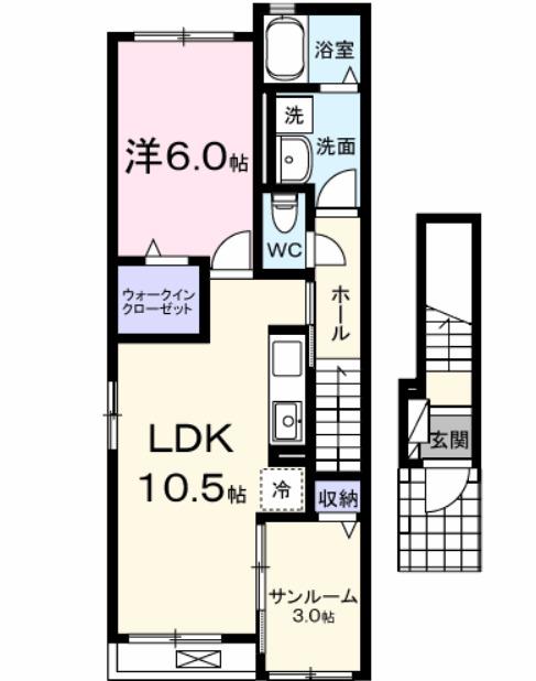 グロワール（201） 間取り図画像