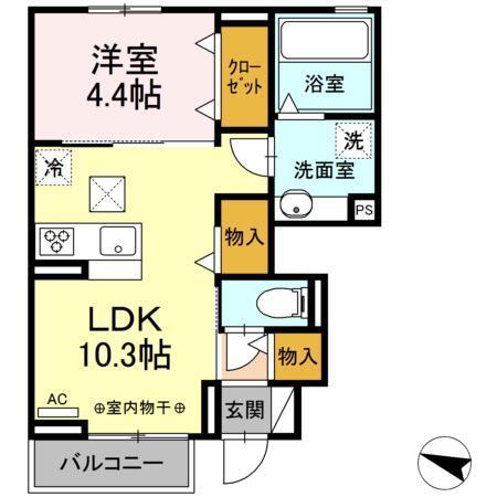 レオンハウス（102） 間取り図画像