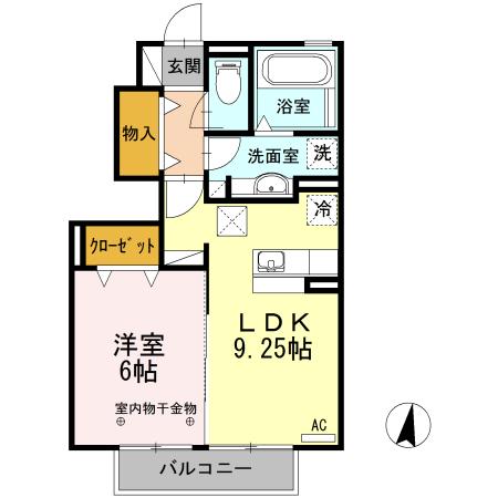 ぺブルコート（102） 間取り図画像