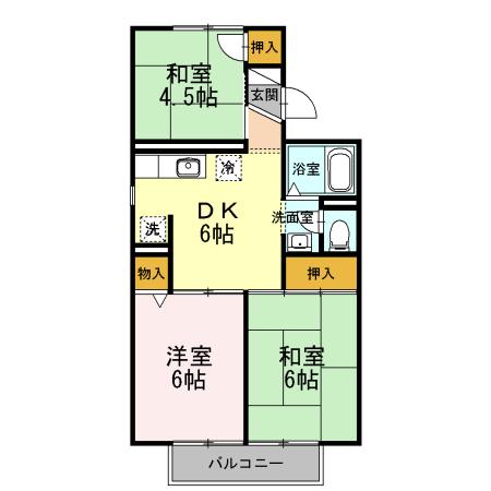 メゾンヤマショー　Ｂ（205） 間取り図画像