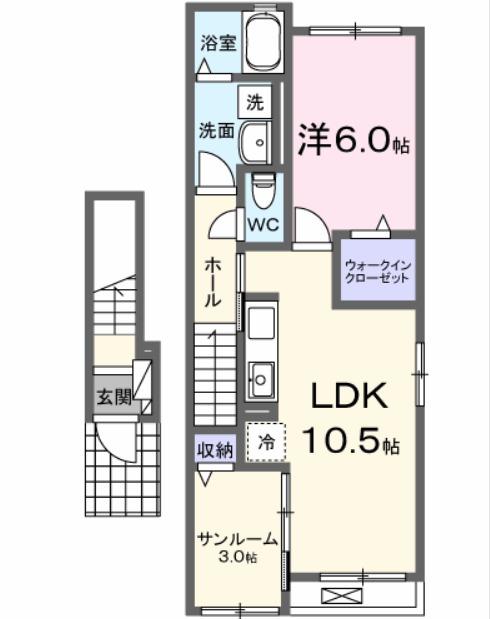 ハイム　ウィステリア（203） 間取り図画像