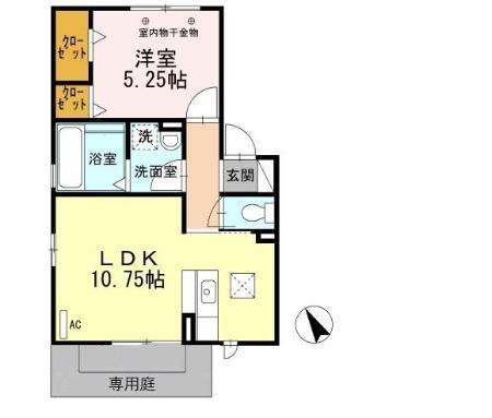 シャン　ポワール　A（102） 間取り図画像