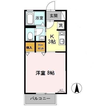 ハイツせみじまⅡ（201） 間取り図画像