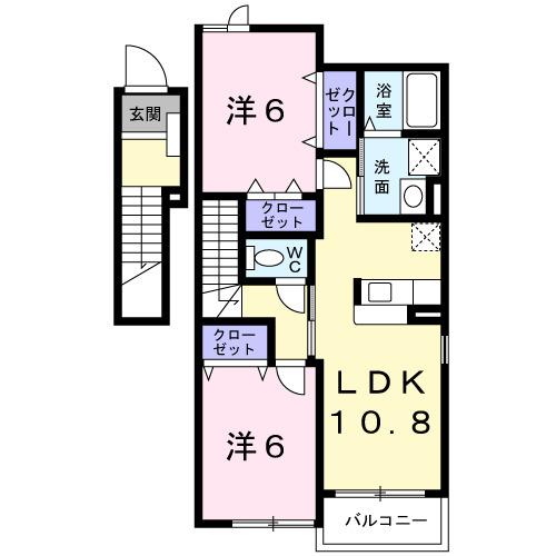 プラシードＡ（201） 間取り図画像