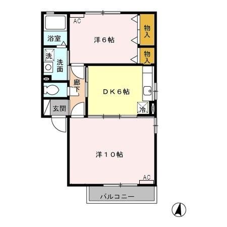 グレイスフルＹ（201） 間取り図画像