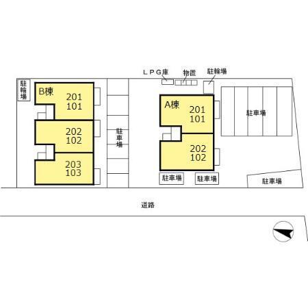 セジュール築地　B（103） 駐車場