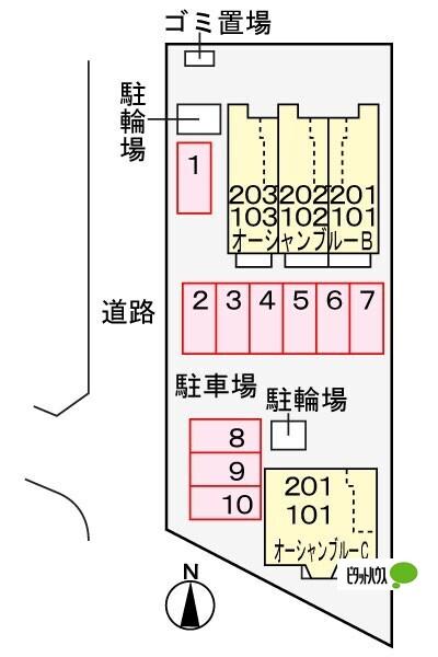 オーシャンブルーＢ（203） 駐車場