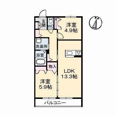 グランマストアベニューA棟（203） 間取り図画像