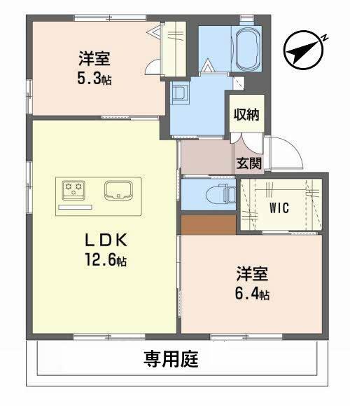 プレクシモＨＡＲＡ（102） 間取り図画像