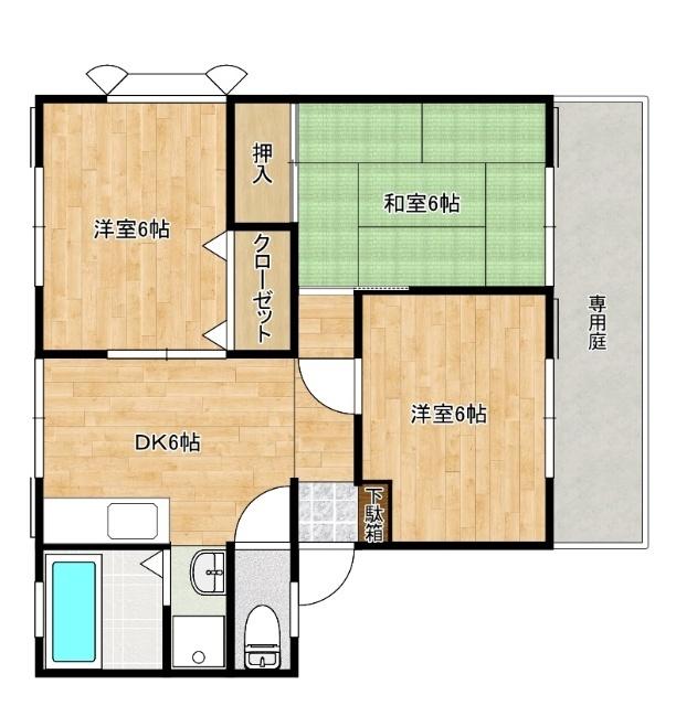 サンガーデン友の浦Ａ（101） 間取り図画像