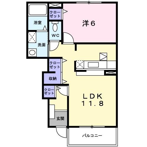カーサプラシード（102） 間取り図画像